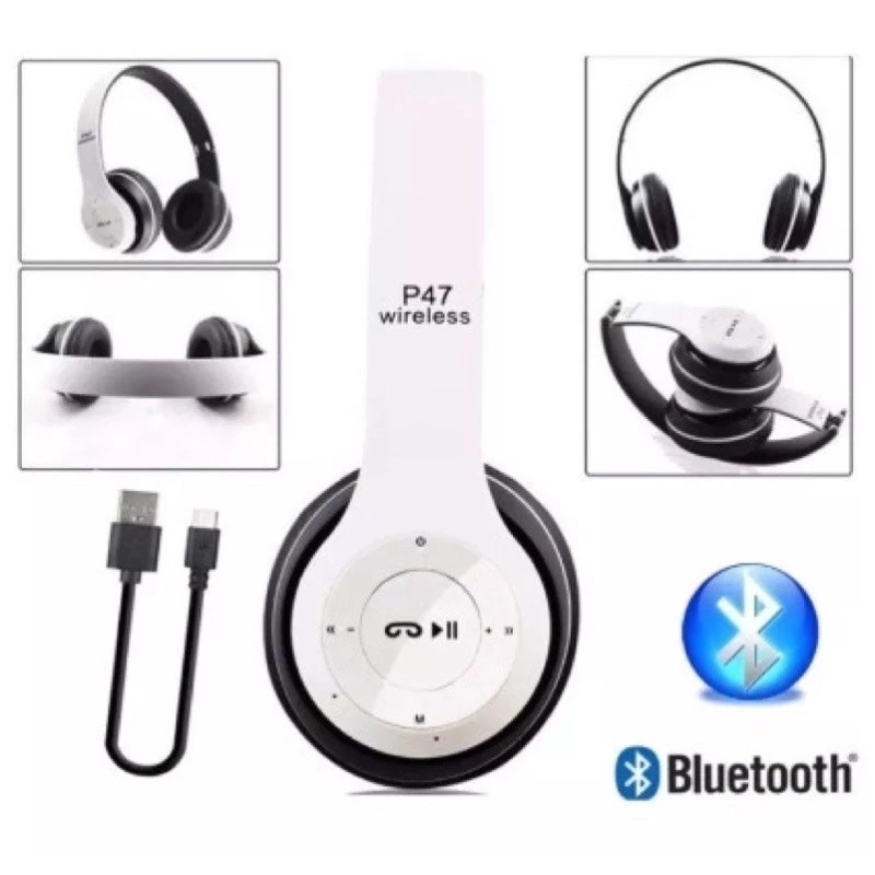 Fone P47 Headphone Sem Fio Estéreo Redução de Ruídos Bluetooth 5.0 Universal JIMMY