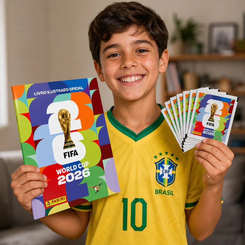 Kit Álbum Copa Do Mundo FIFA 2026 Brochura + 7/21/35/70 Figurinhas Pacotes Colecionáveis Originais